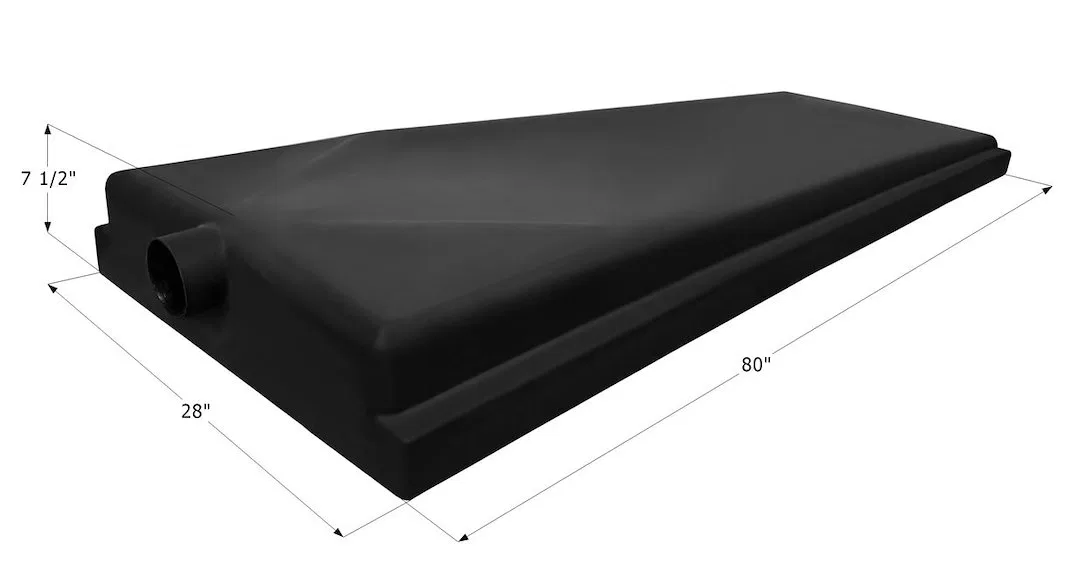 14056 – ICON Waste Holding Tank, Can Be Used For Black Or Gray Water 50 Gallon Capacity Roto Molded 80 Inch Width x 2...